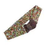 Cinturón Artesanal Elástico de Cristal con Diseño Bolitas Multicolor y Madera de Mango Mujer - Imagen 14