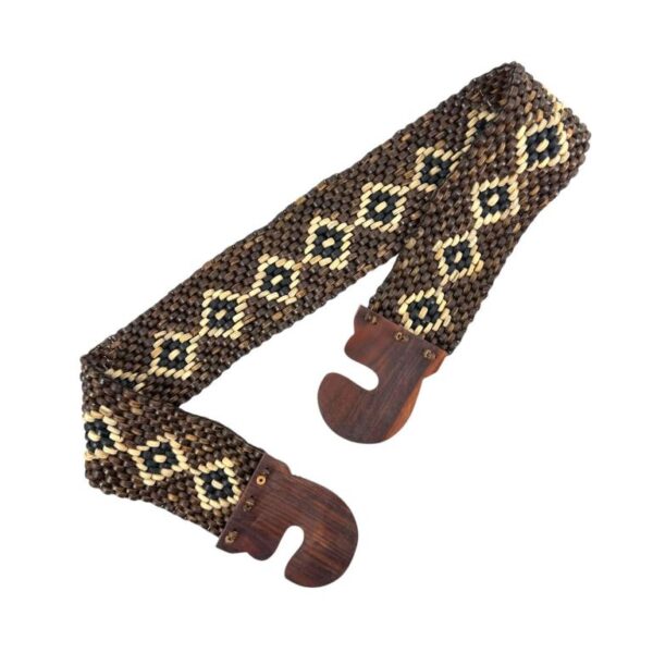 Cinturón Artesanal Elástico de Coco con Diseño Exclusivo y Madera de Mango para Mujer - Imagen 8