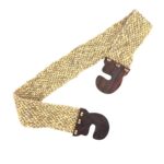 Cinturón Artesanal Elástico de Coco con Diseño Exclusivo y Madera de Mango para Mujer - Imagen 3