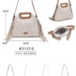 Bolso de Mano Sintético Kaylee con Estilo Bohemio y Flecos Decorativos para Mujer