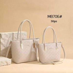 -Juego de 2 Bolsos Sintéticos Maxfly de Mujer con Gran Calidad y Detalles Dorados-Principal- Mayorista España