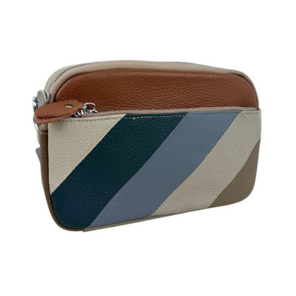 Bolso Bandolera Multicolor de Piel con Diseño Exclusivo y Bolsillos Exteriores para Mujer - Imagen 5