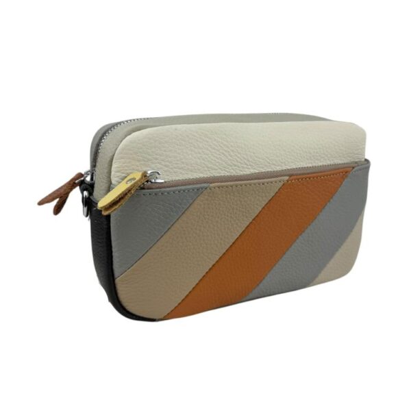 Bolso Bandolera Multicolor de Piel con Diseño Exclusivo y Bolsillos Exteriores para Mujer - Imagen 4