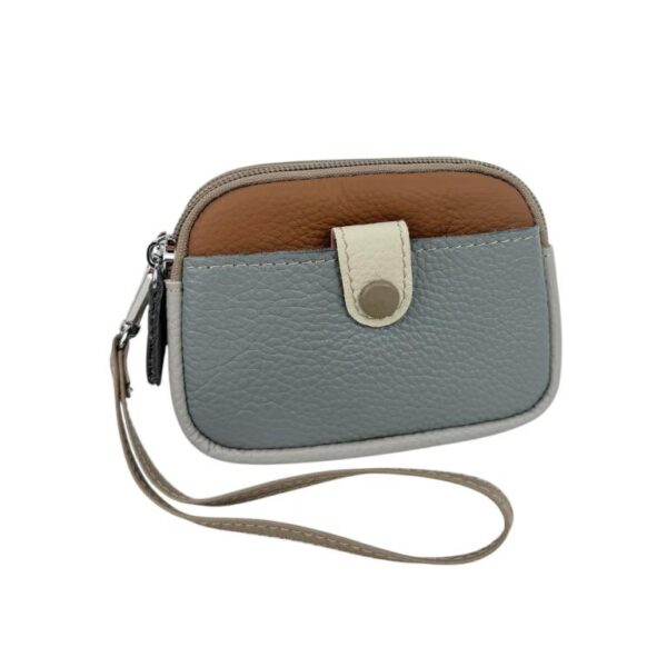 Monedero Multicolor de Piel con Diseño Exclusivo, Asa Corta y 2 Bolsillos para Mujer - Imagen 7