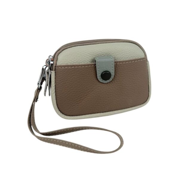 Monedero Multicolor de Piel con Diseño Exclusivo, Asa Corta y 2 Bolsillos para Mujer - Imagen 3