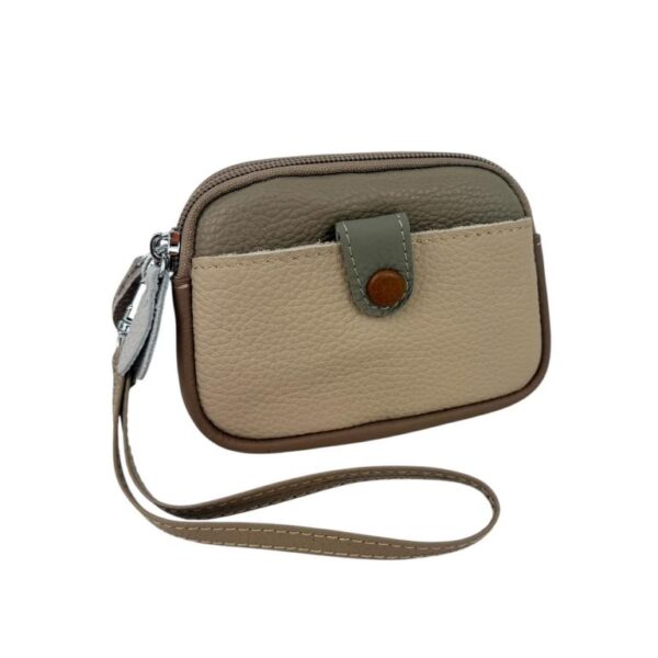 Monedero Multicolor de Piel con Diseño Exclusivo, Asa Corta y 2 Bolsillos para Mujer - Imagen 4