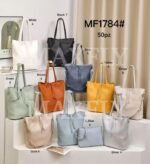 Amplio Bolso de Hombro Sintético Shopper Universitario + Bolso Bandolera Extra para Mujer - Imagen 2