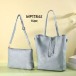 Amplio Bolso de Hombro Sintético Shopper Universitario + Bolso Bandolera Extra para Mujer