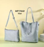 Amplio Bolso de Hombro Sintético Shopper Universitario + Bolso Bandolera Extra para Mujer