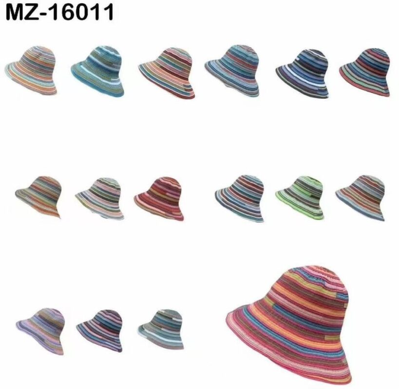 Gorro de Pescador Muticolor de Papel con Alegre Diseño para Mujer-All- Mayorista España