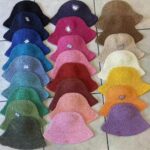 Alegre Gorro de Papel para Mujer con Colores Lisos e Ideal para Regalo