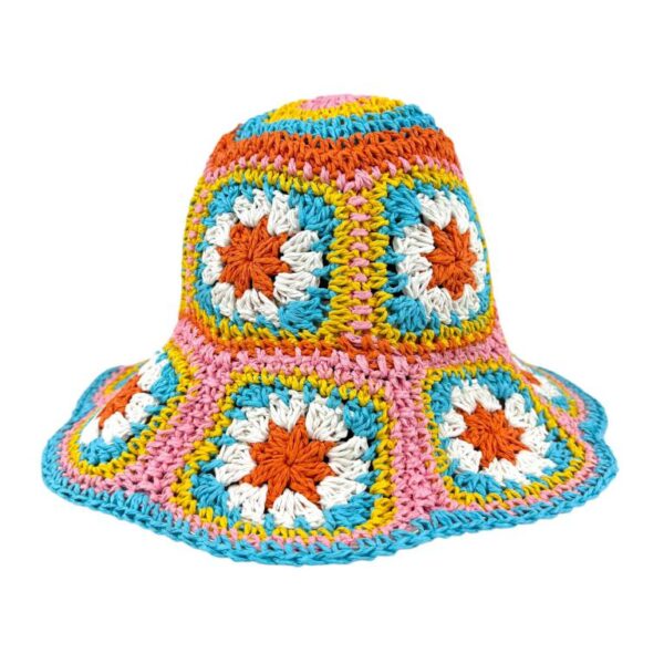 Sombrero de Papel Mujer con Diseño Flores y Talla Única para Verano - Imagen 14