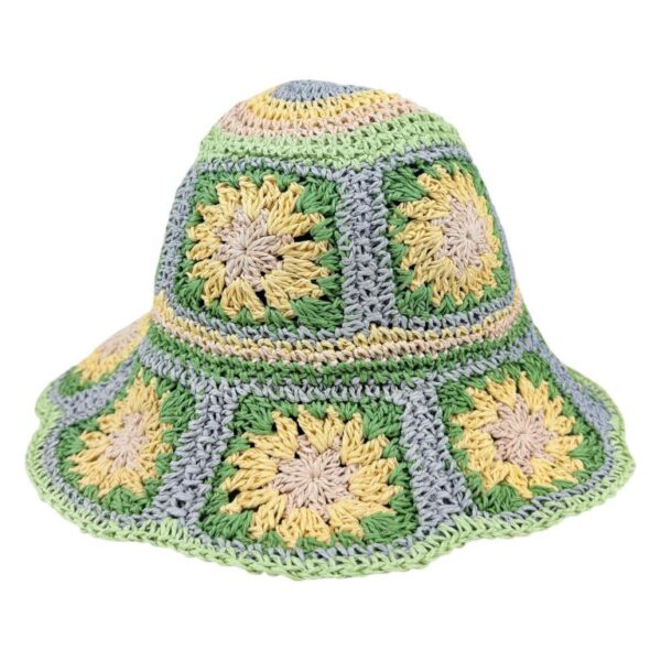 Sombrero de Papel Mujer con Diseño Flores y Talla Única para Verano - Imagen 12