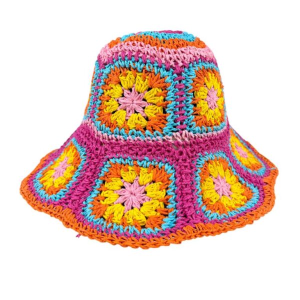 Sombrero de Papel Mujer con Diseño Flores y Talla Única para Verano - Imagen 13
