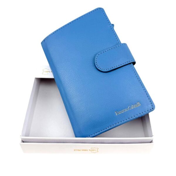 Cartera de Gran Calidad en Piel Nazareno Gabrielli con Caja, Mini Solapa y Fabricado en India - Imagen 5