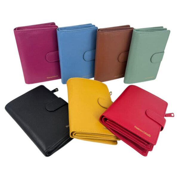 Cartera de Gran Calidad en Piel Nazareno Gabrielli con Caja, Mini Solapa y Fabricado en India - Imagen 2