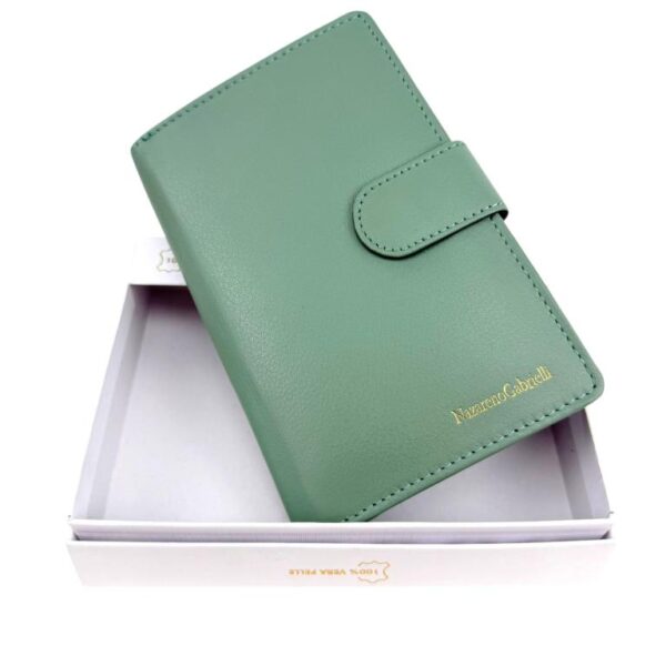 Cartera de Gran Calidad en Piel Nazareno Gabrielli con Caja, Mini Solapa y Fabricado en India - Imagen 7