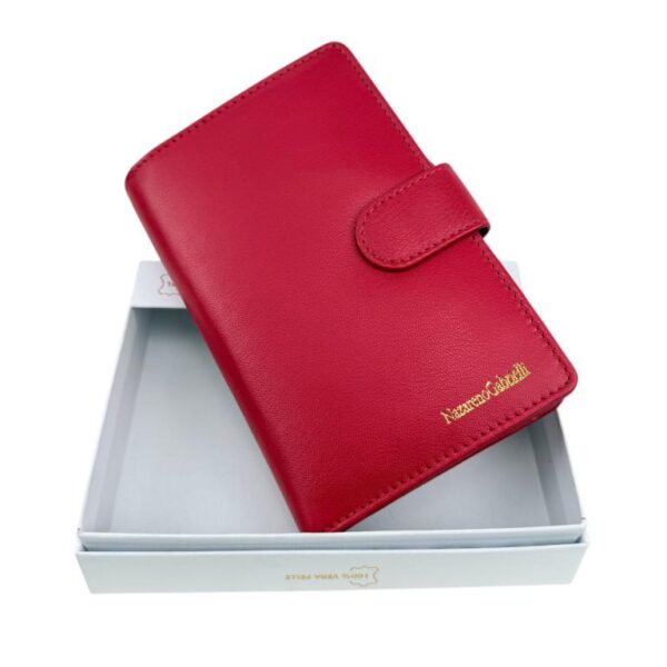 Cartera de Gran Calidad en Piel Nazareno Gabrielli con Caja, Mini Solapa y Fabricado en India - Imagen 3