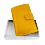 Cartera de Gran Calidad en Piel Nazareno Gabrielli con Caja, Mini Solapa y Fabricado en India