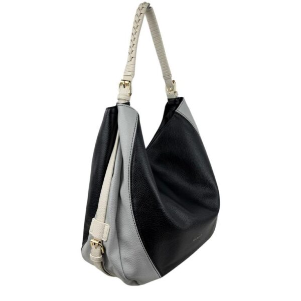 Bolso de Hombro Sintético Tricolor Maxfly con Asa Trenzada y Lateral Decorativo para Mujer - Imagen 3