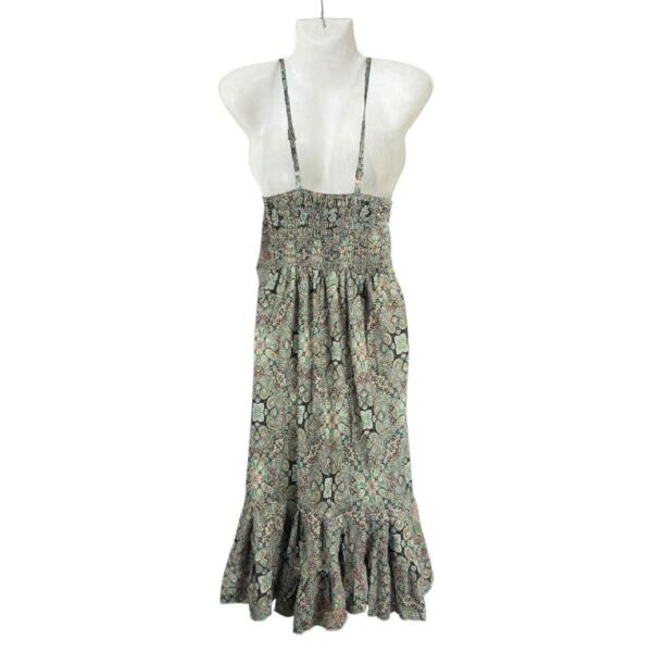 Cómodo Vestido Largo Artesanal de Seda para Mujer con Lazo Frontal y Espalda Descubierta- Mayorista España