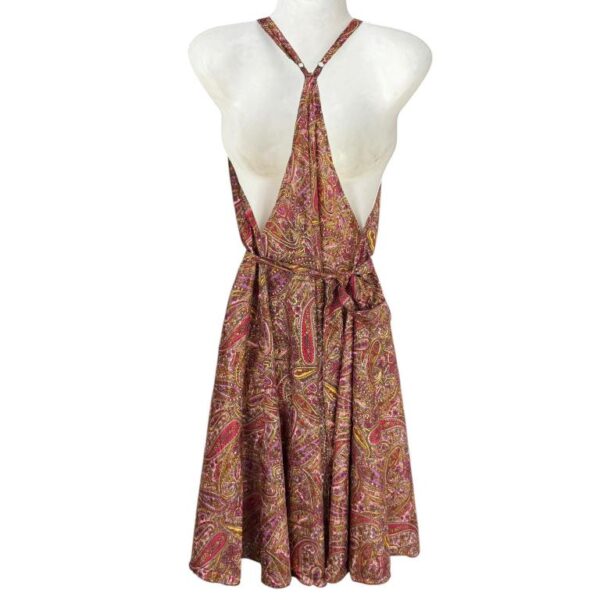 Vestido Corto Artesanal de Seda para Mujer con Escote y Espalda Descubierta - Imagen 3