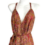 Vestido Corto Artesanal de Seda para Mujer con Escote y Espalda Descubierta - Imagen 4