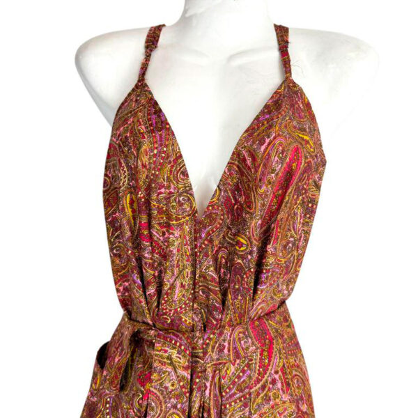 Vestido Corto Artesanal de Seda para Mujer con Escote y Espalda Descubierta - Imagen 4