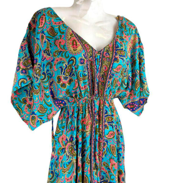 Vestido Artesanal Largo de Seda con Talla Única, Bonitos Colores y Gran Calidad para Mujer - Imagen 5