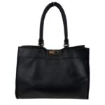 Amplio Bolso Sintético de Mujer con Solapa de Giro y Bolsito Extra con Cremallera