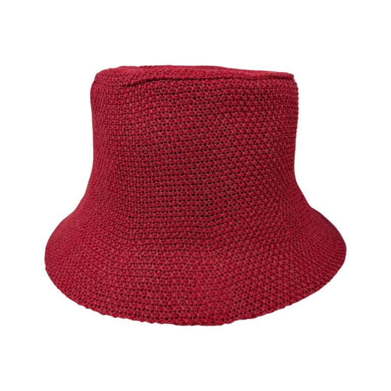 MZ-23046FZ-R-Rojo Gorro de Pescador de Mujer en Algodón con Colores Lisos e Ideal para Regalo - Imagen 1
