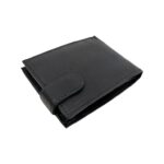 Billetera Masculina de Piel Genuina con Protección RFID y Cierre de Solapa de Botón- Mayorista España