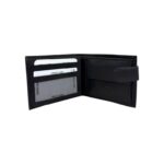 Billetera Masculina de Piel Genuina con Protección RFID y Cierre de Solapa de Botón- Mayorista España