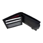 Billetera Masculina de Piel Genuina con Protección RFID y Cierre de Solapa de Botón- Mayorista España