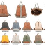 Amplia Mochila Sintética con Bolsillos Exteriores y Correas con Cremallera para Mujer