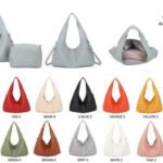 Set de Bolso de Hombro Sintético Casual para Mujer con Neceser a Juego- Mayorista España