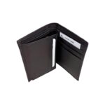 Cartera Vertical de Piel Masculina Fabricada en India con Multicompartimentos- Mayorista España