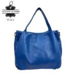 Bolso de Mano en Piel Italiana para Mujer con 2 Asas y Bolsillo Trasero- Mayorista España