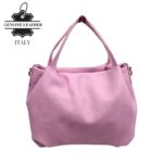 Bolso de Mano en Piel Italiana para Mujer con 2 Asas y Bolsillo Trasero- Mayorista España