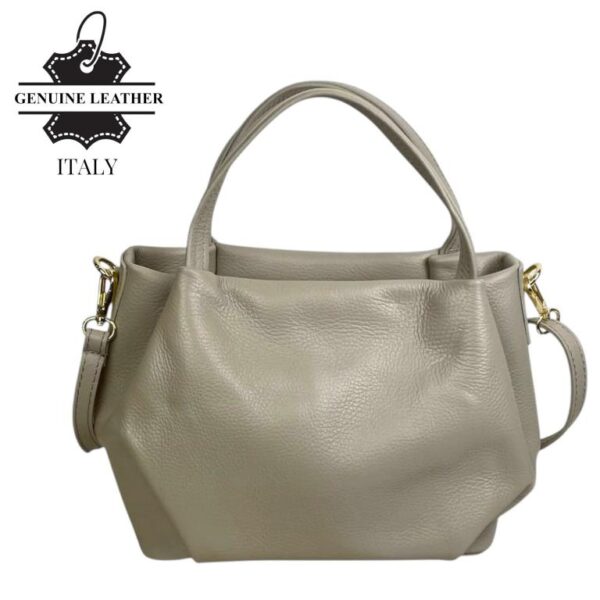 Bolso de Mano en Piel Italiana para Mujer con 2 Asas y Bolsillo Trasero - Imagen 46