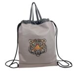 Mochila de piel con bordado tigre - Imagen 11