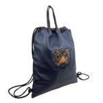 Mochila de piel con bordado tigre - Imagen 14