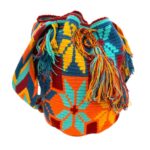 Bolso Mochila Wayuu Colombia Grande Artesanal con Diseño Multicolor Exclusivo - Imagen 16