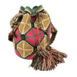 Bolso Mochila Wayuu Colombia Grande Artesanal con Diseño Multicolor Exclusivo - Imagen 17
