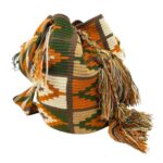 Bolso Mochila Wayuu Colombia Grande Artesanal con Diseño Multicolor Exclusivo - Imagen 18