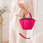 Bolso de Mano Compacto en Piel Italiana con Asa Larga de Cadena y Neceser Extra para Mujer-Principal2- Mayorista España