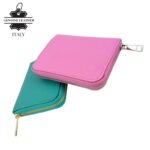 Cartera Pequeña de Piel Italiana para Mujer con Cremallera y Múltiples Compartimentos- Mayorista España