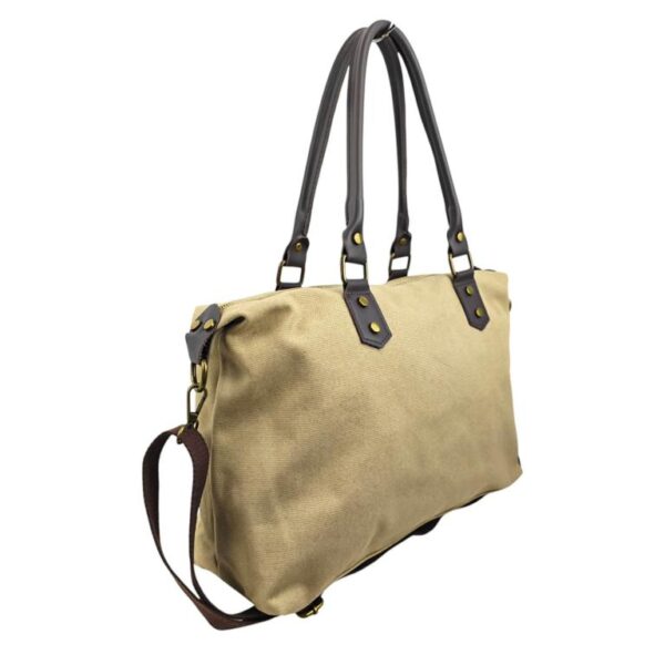 Bolso de Hombro Canvas con Asas de Piel y Gran Calidad para Mujer - Imagen 4
