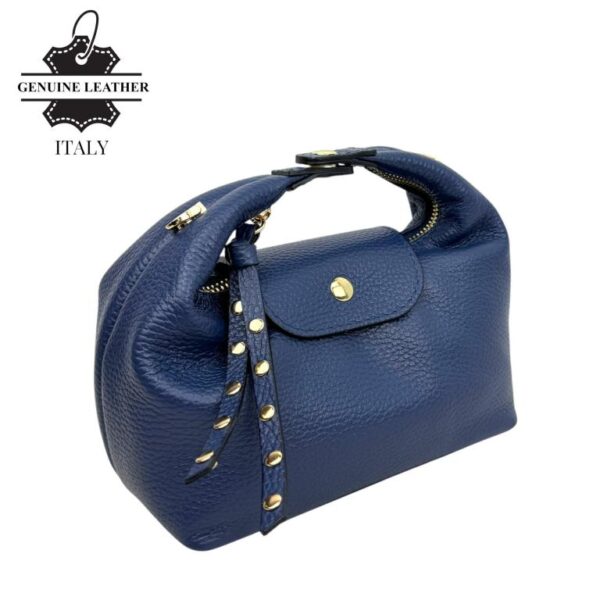 Elegante Bolso de Piel Italiana con Cadena Dorada y Doble Solapa para Mujer - Imagen 10