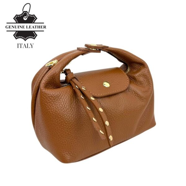 Elegante Bolso de Piel Italiana con Cadena Dorada y Doble Solapa para Mujer - Imagen 12